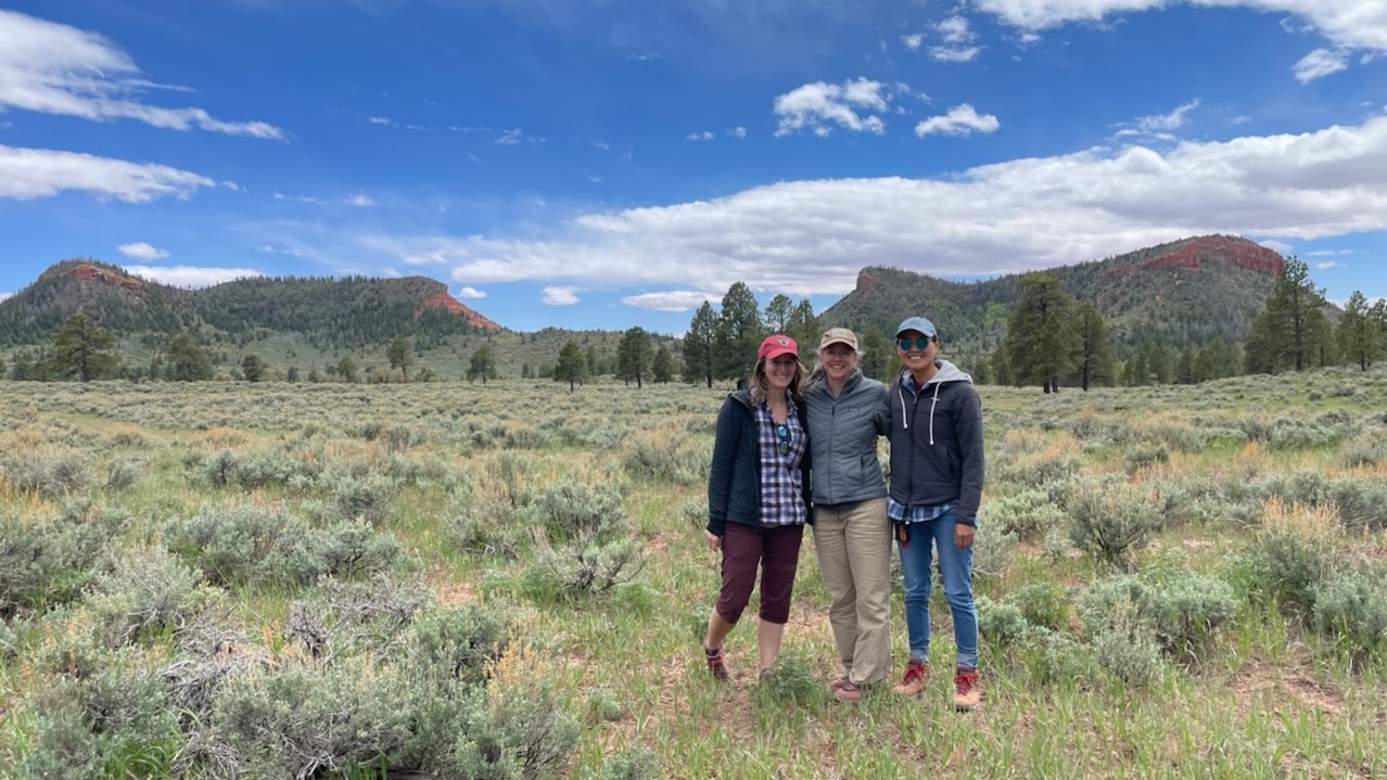 From left, Associte Director of RLPI Susie Hayward and RPL fellows Teresa Cavazos Cohn and Cynthia Wilson visit Bears Ears National Monument