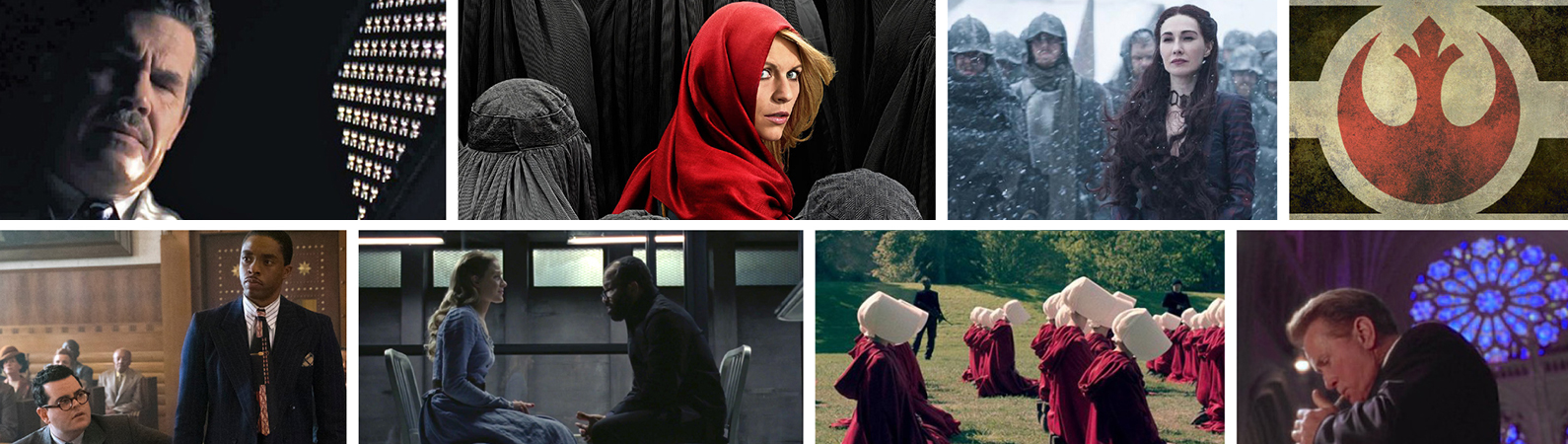 Collage of images from film and TV