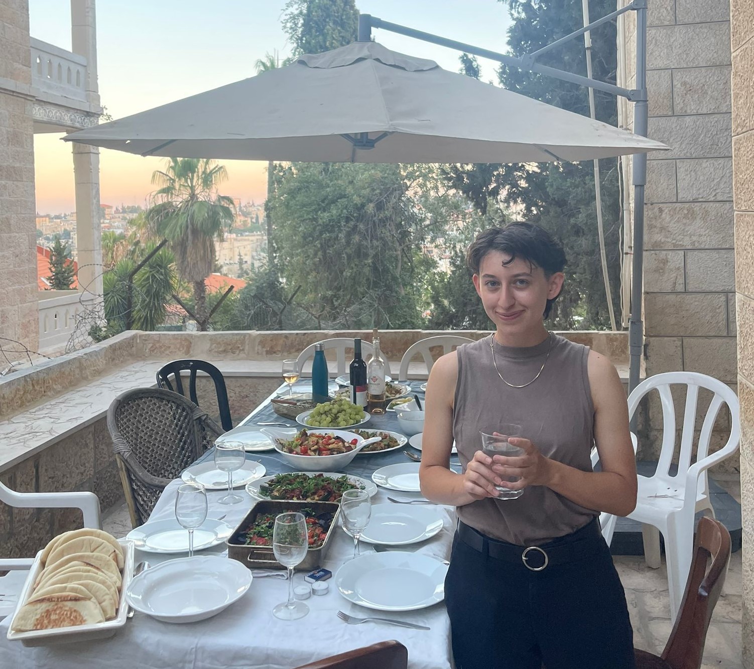 Shir Lovett-Graff, MTS ’23, observes Shabbat on RCPI trip to Israel/Palestine. Photo courtesy of Shir Lovett-Graff.