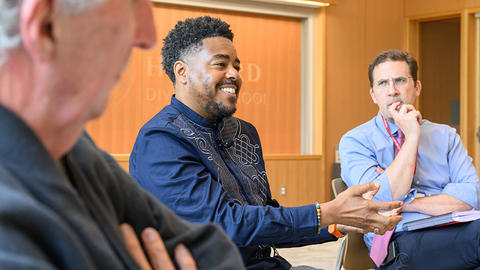 Terrence Johnson in conversation in 2023