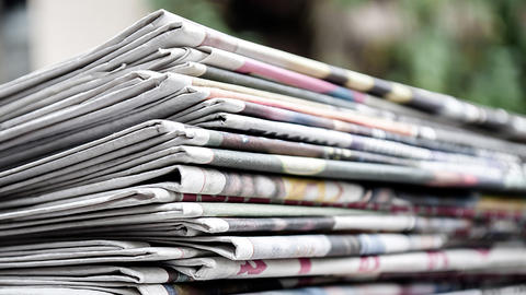 stack of newspapers
