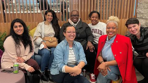 CRPL students at lunch with RLPI Fellows in the professions