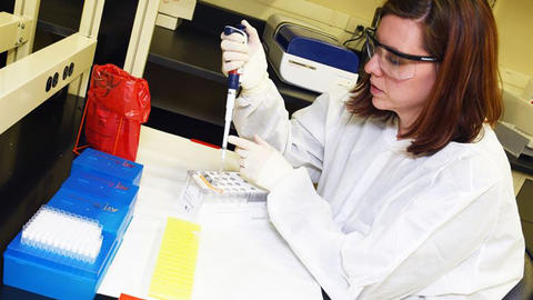 Scientist working in a lab