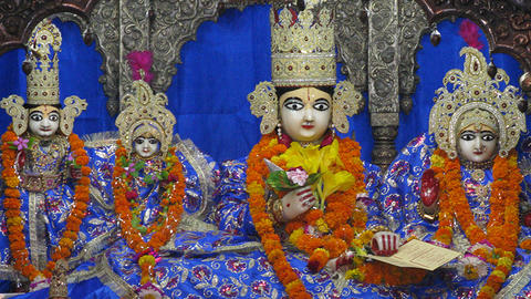 Rama and Sita carvings at a temple in Ayodhya