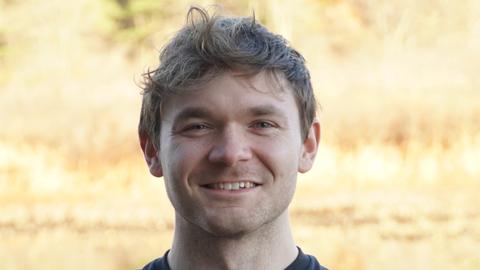 Luca Del Deo, smiling