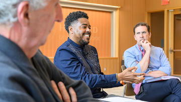 Terrence Johnson and David Holland leading a seminar
