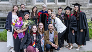 Group photo of some RPL community members at HDS's 2025 Commencement