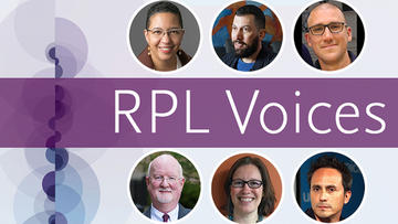RPL Voices identifying banner with 6 peoples' faces depicting who the voices are coming from.