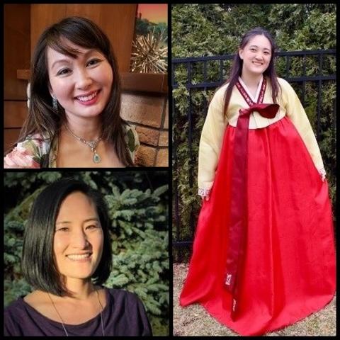 Speakers Professor Aprilfaye Manalang, Jeanne Shin-Cooper, and Shin-Cooper's student Audrey Ro for the Educator Webinar: Religious Literacy and Nurses' Stories in the Age of COVID and Anti-Asian Hate