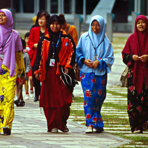 Malaysian Muslim women in Kuala Lumpur.