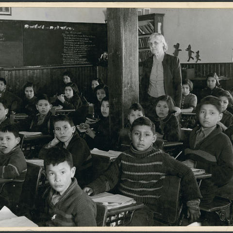 Historic photo of school children