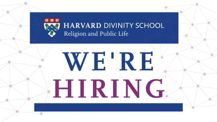 Religion and Public Life We're Hiring, Blue and Purple Flyer